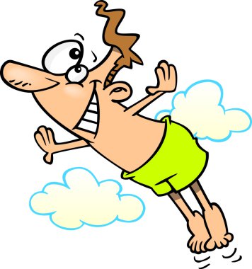 karikatür .kuğu dalışı