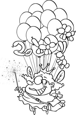 karikatür balon peri