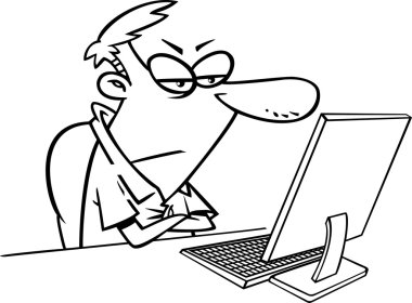 çizgi adam tiksinti ile internet