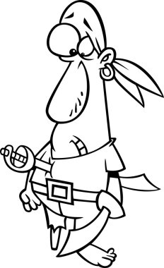 çizgi film korsan bir kılıç ile bıçaklanarak öldürüldü.