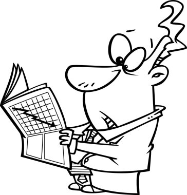 karikatür borsa kazasında