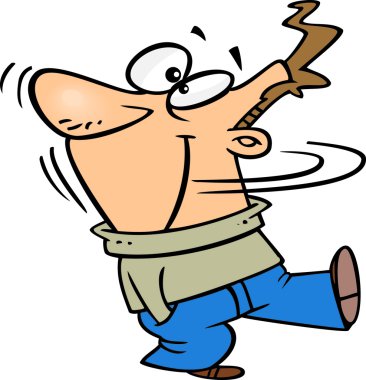 yürüyüş ve bir touble alarak clipart adamı al güzel bir kadın