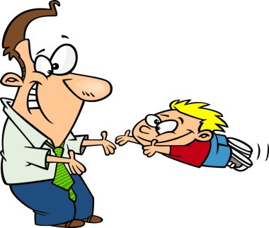 heyecanlı oğluyla tebrik clipart babası kolları açın