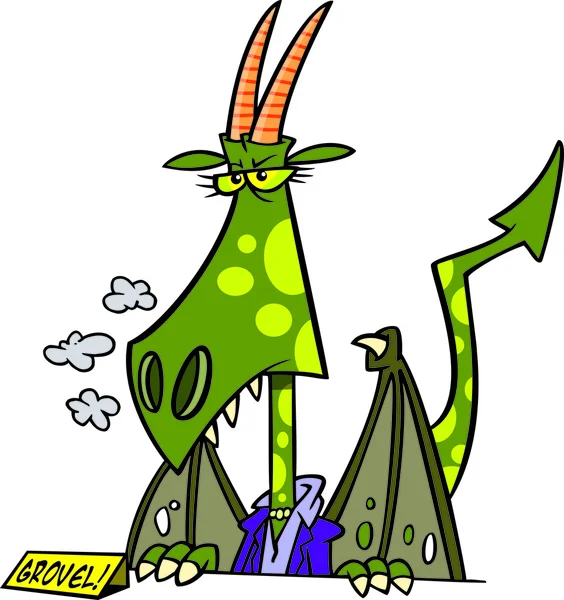 Dessin animé Dragon Lady — Image vectorielle