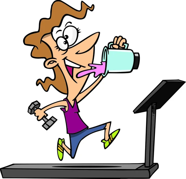 Cartoon Treadmill — Stock Vector
