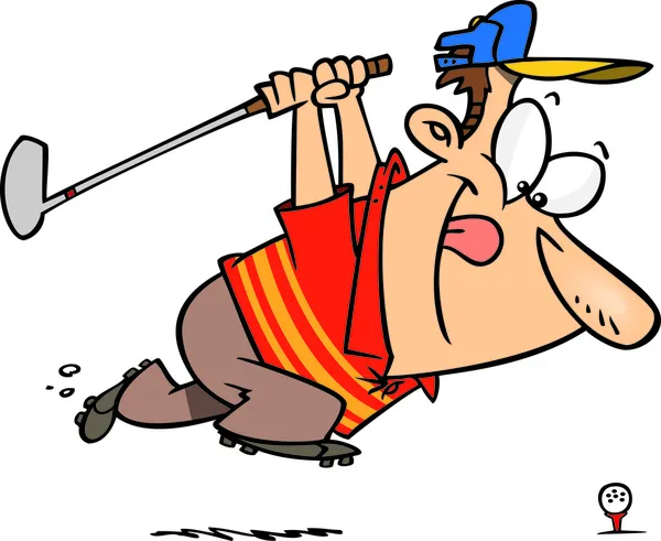 Golfista Cartoon — Vettoriale Stock