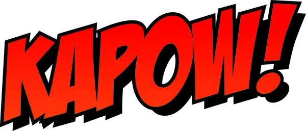 Desenhos animados Kapow ! —  Vetores de Stock