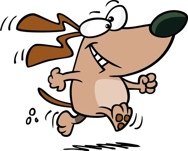 Cartoon hond uitgevoerd — Stockvector