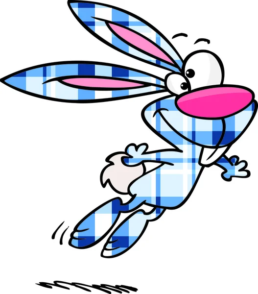 Cartoon Rabbit Jumping — Stock Vector