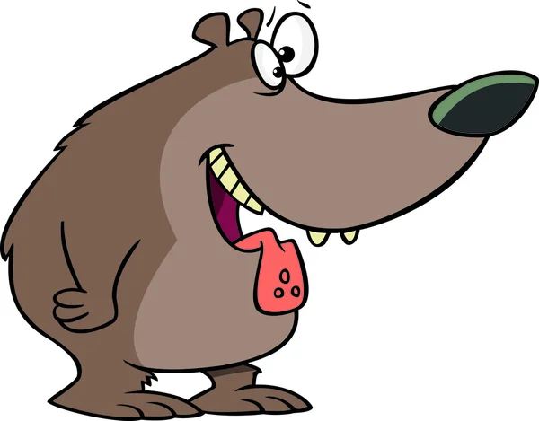 Urso faminto dos desenhos animados —  Vetores de Stock