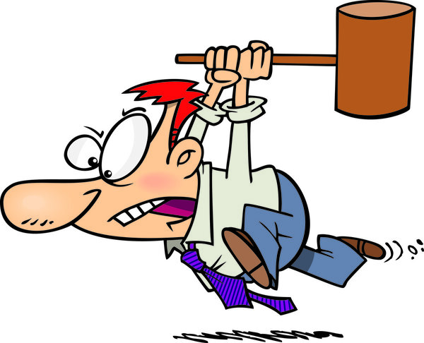 Карикатурный бизнесмен
