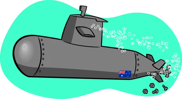 Sottomarino cartone animato — Vettoriale Stock