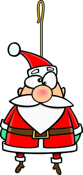 Kreslený santa claus vánoční ozdoba — Stockový vektor