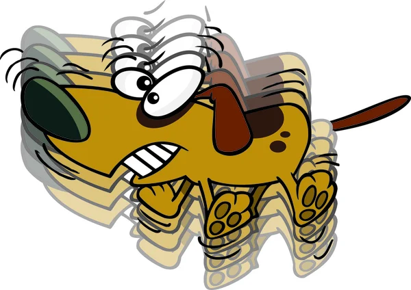 Cartoon svansen viftar hunden — Stock vektor