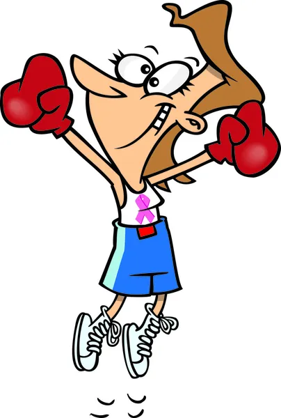 Cartoon Female Boxing Champion — Stock Vector