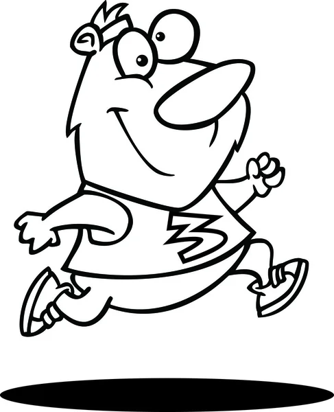 Cartoon Bear Jogging — Stok Vektör