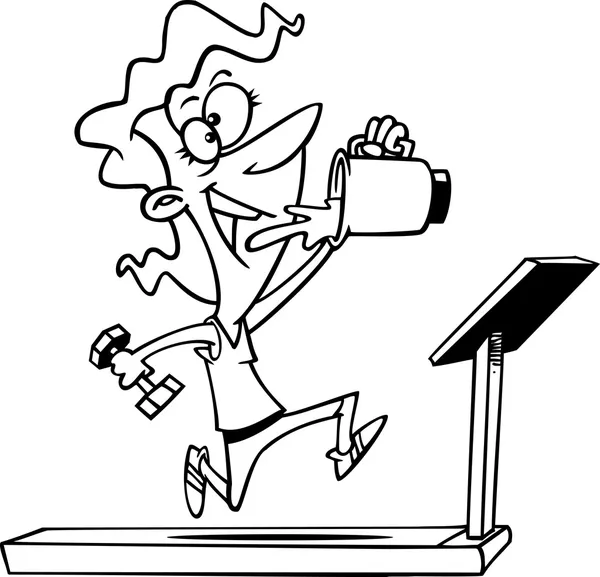 Cartoon Treadmill — Stock Vector
