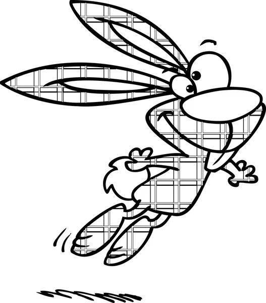 Karikatür tavşan atlama — Stok Vektör