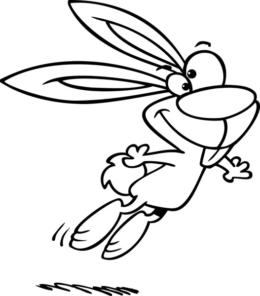 漫画のウサギのジャンプ — ストックベクタ
