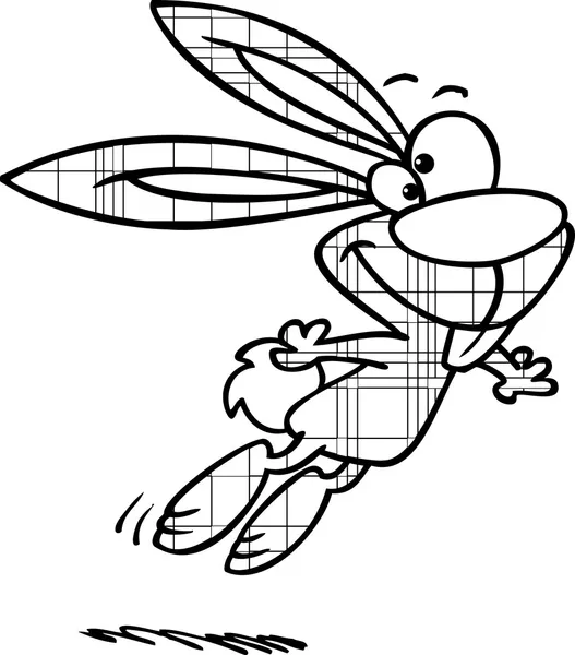 Zeichentrickkaninchen springen — Stockvektor
