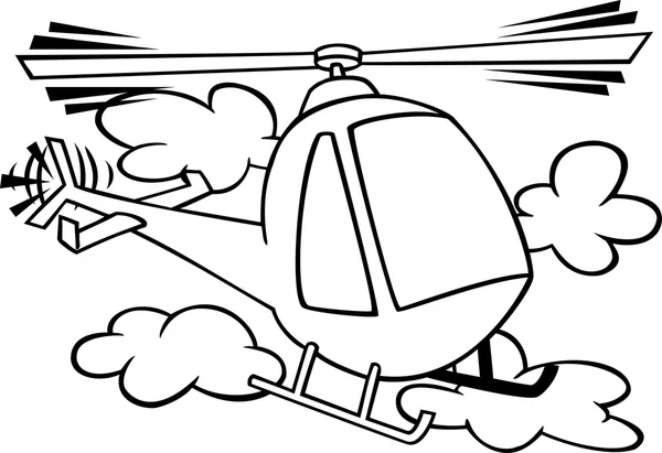 Hélicoptère de dessin animé — Image vectorielle