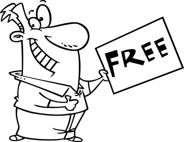 Dibujos animados Free Sign — Vector de stock