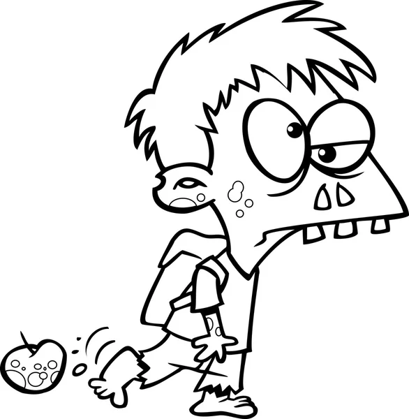 Cartoon zombie jongen — Stockvector