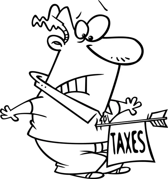 Мультфільм податкових цільової — стоковий вектор