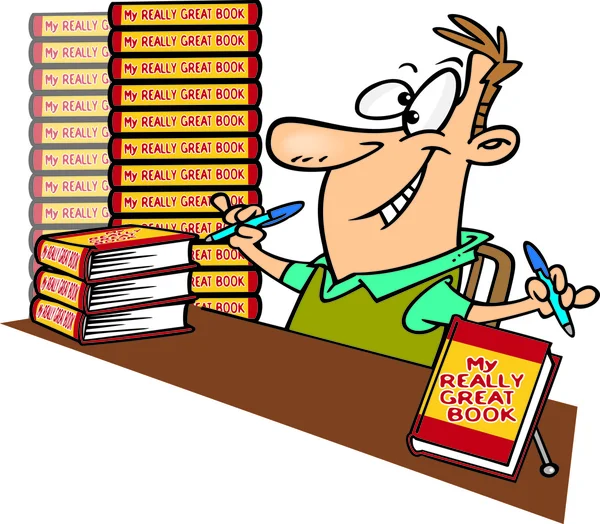 kitap imza cartoon