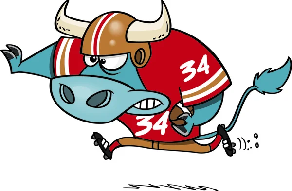 Cartoon Football Bull — Stock Vector