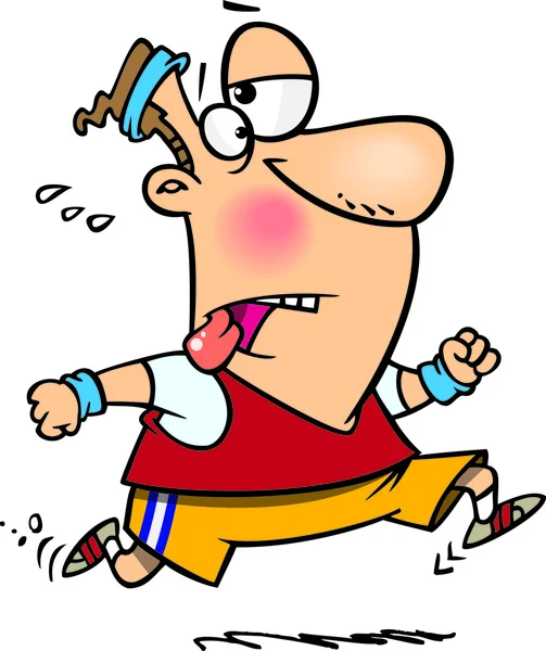 Cartoon man joggen — Stockvector