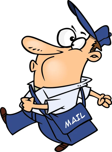 Dessin animé Mailman — Image vectorielle