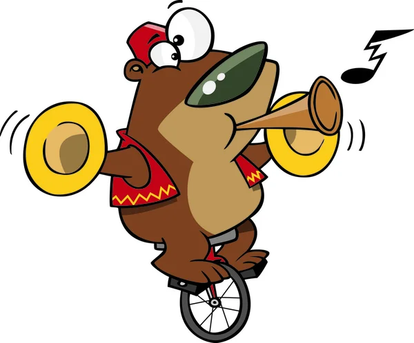 Cartoon Circus Bear — Stockvector