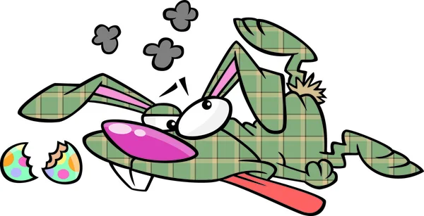 Карикатурный пасхальный кролик — стоковый вектор