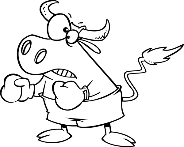 Kreslený býk mistr — Stockový vektor