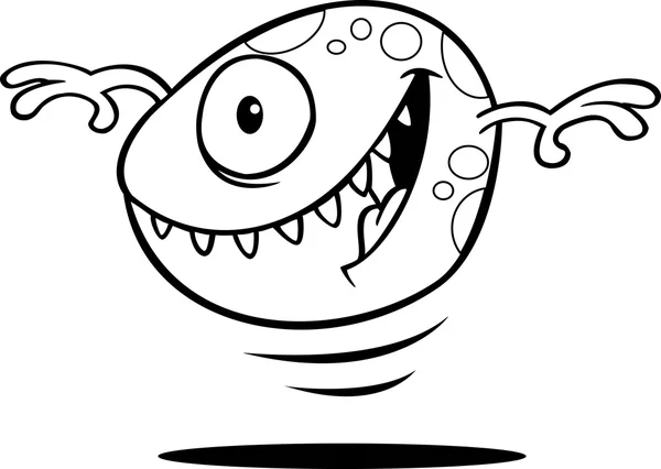 Cartoon Bouncing Monster — Stock Vector