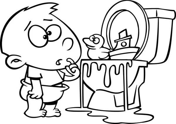 Cartoon Badezimmer Torheiten — Stockvektor
