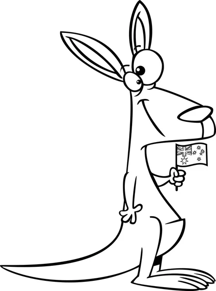 Caricature Australian Kangaroo — Image vectorielle