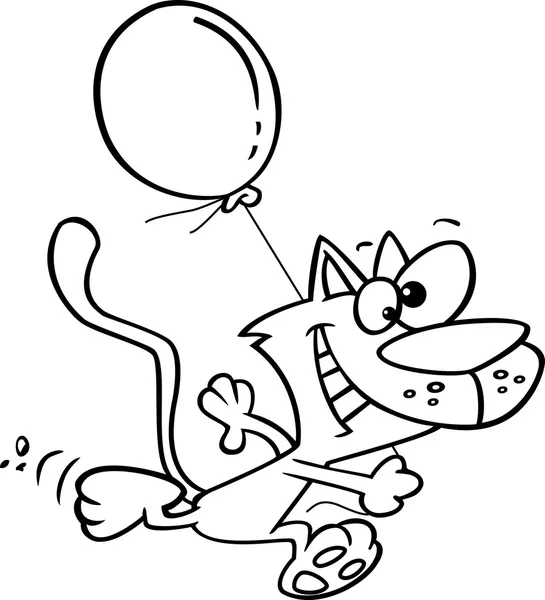 만화 생일 고양이 — 스톡 벡터