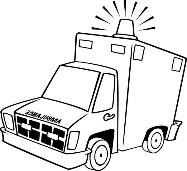 Ambulanza del fumetto — Vettoriale Stock