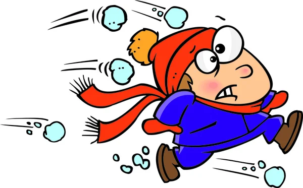 Cartoon Snowball Fight — Stock Illustration Cartoon Snowball Fight Royalty Free Stock Illustrations