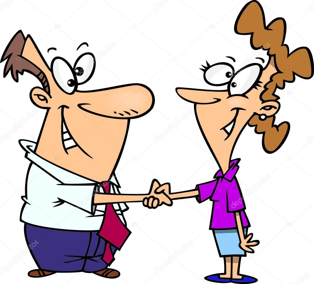 Cartoon Handshake Agreement Stock Vector Image by ©ronleishman #14000493