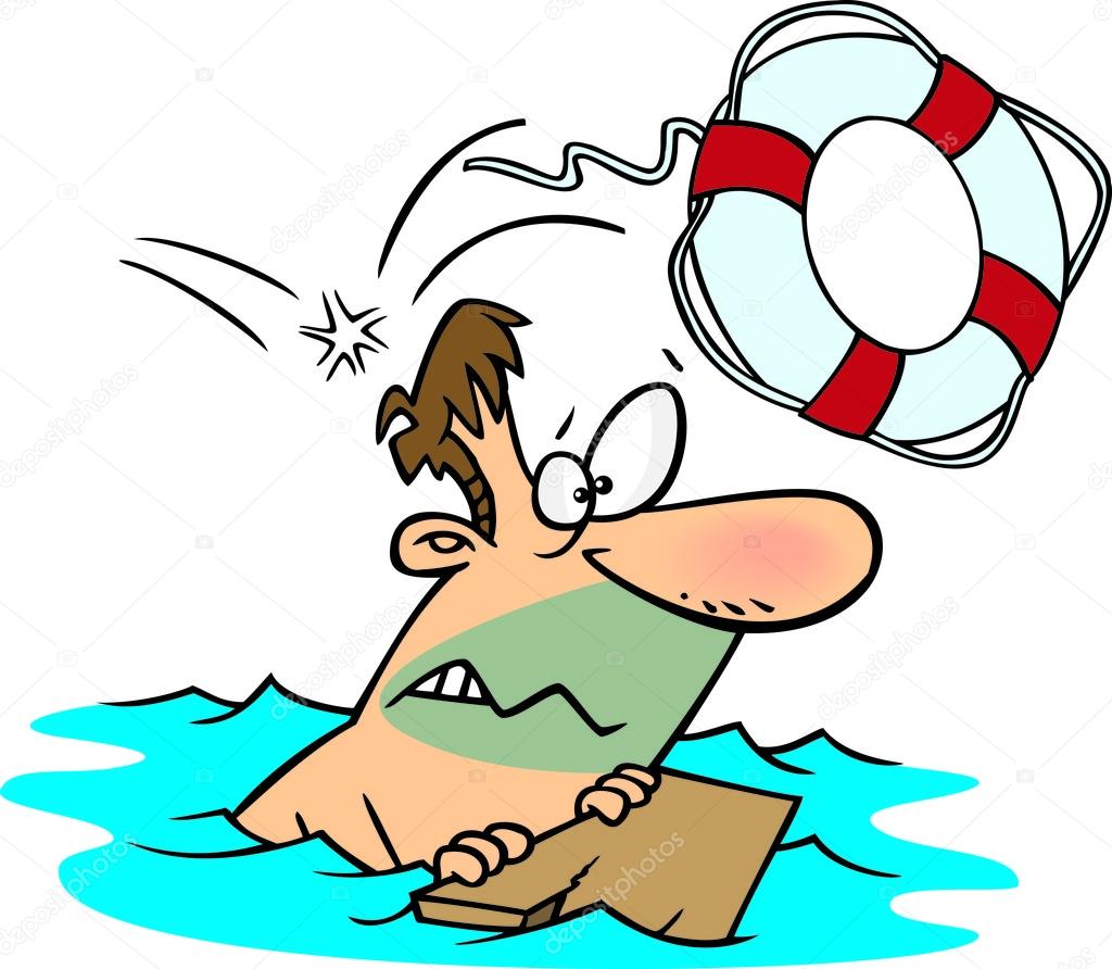 Cartoon Swimmer Rescue — Stock Vector © ronleishman #14001310