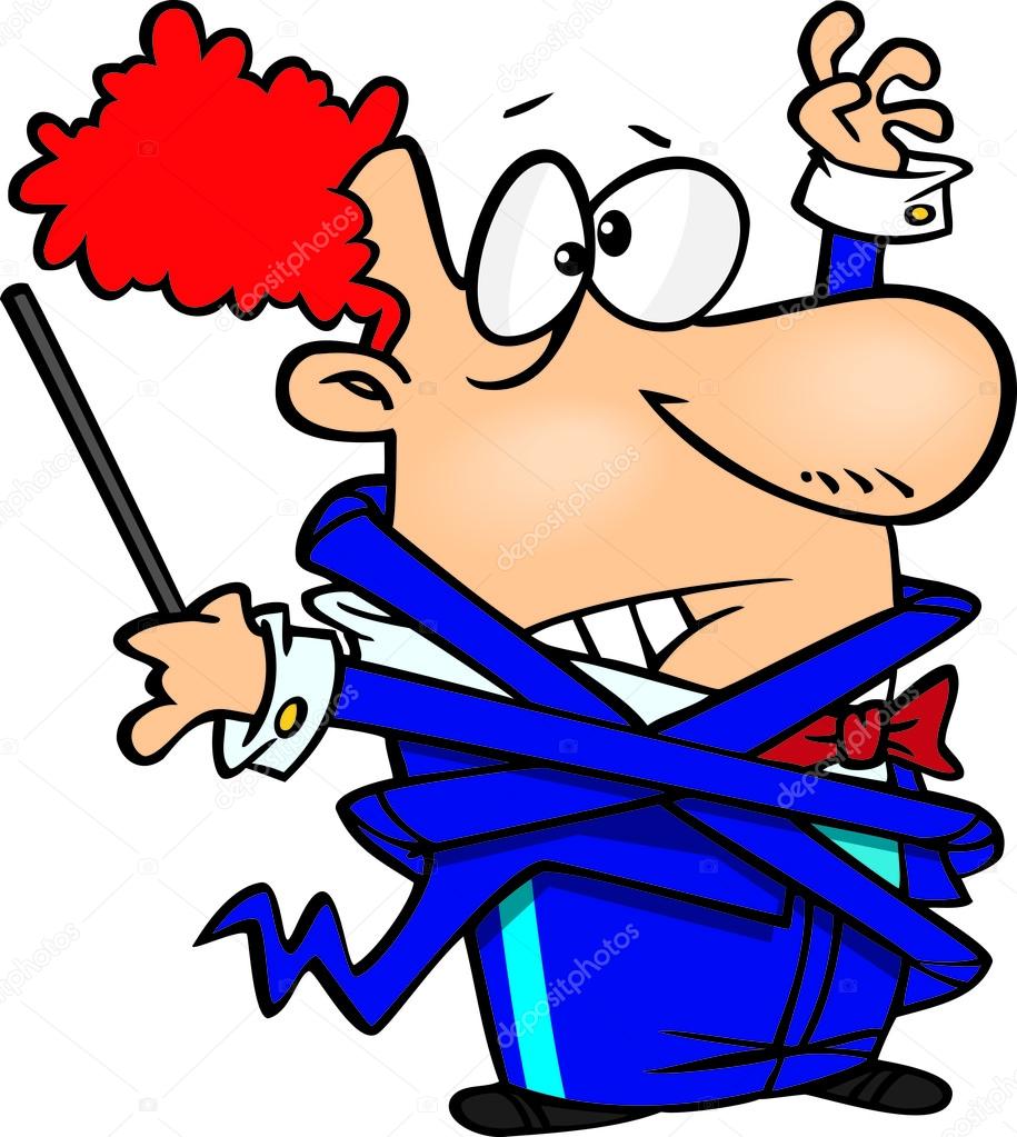 Cartoon Orchestra Conductor Stock Illustration by ©ronleishman 14001412