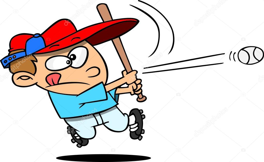 Cartoon Boy Baseball Batter Stock Vector Image by ©ronleishman 14003013