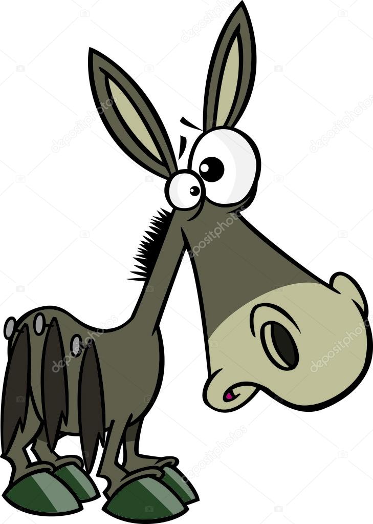 Cartoon Pin the Tail on the Donkey