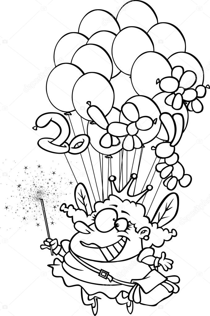 Cartoon Balloon Fairy