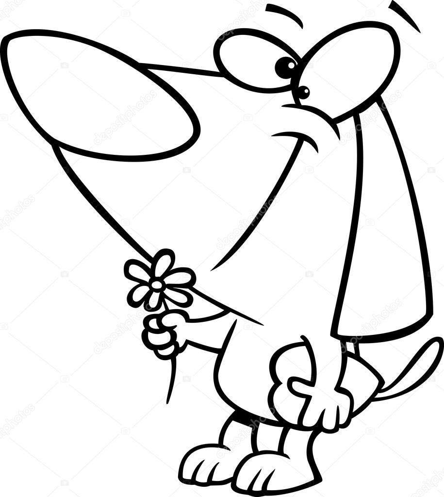Download Vector of a Cartoon Black and White Outline Courting ...