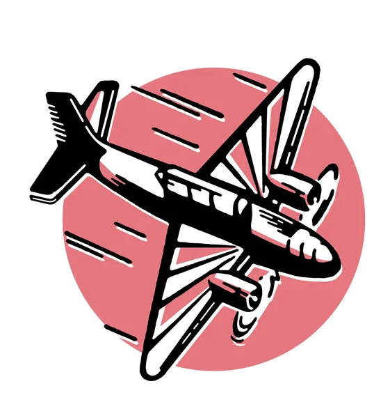 Illustration vintage d'un avion — Photo