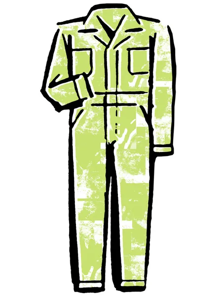 緑のジャンプ スーツ — ストック写真